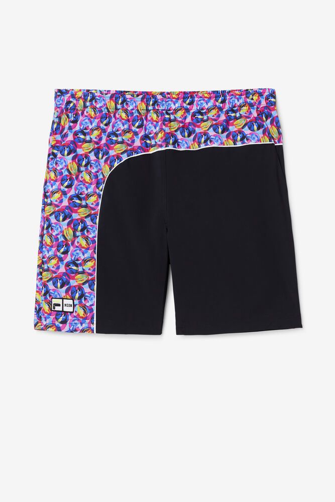 Pantaloni Scurti Fila Barbati Negrii Msgm X Printed ZWKB-31864